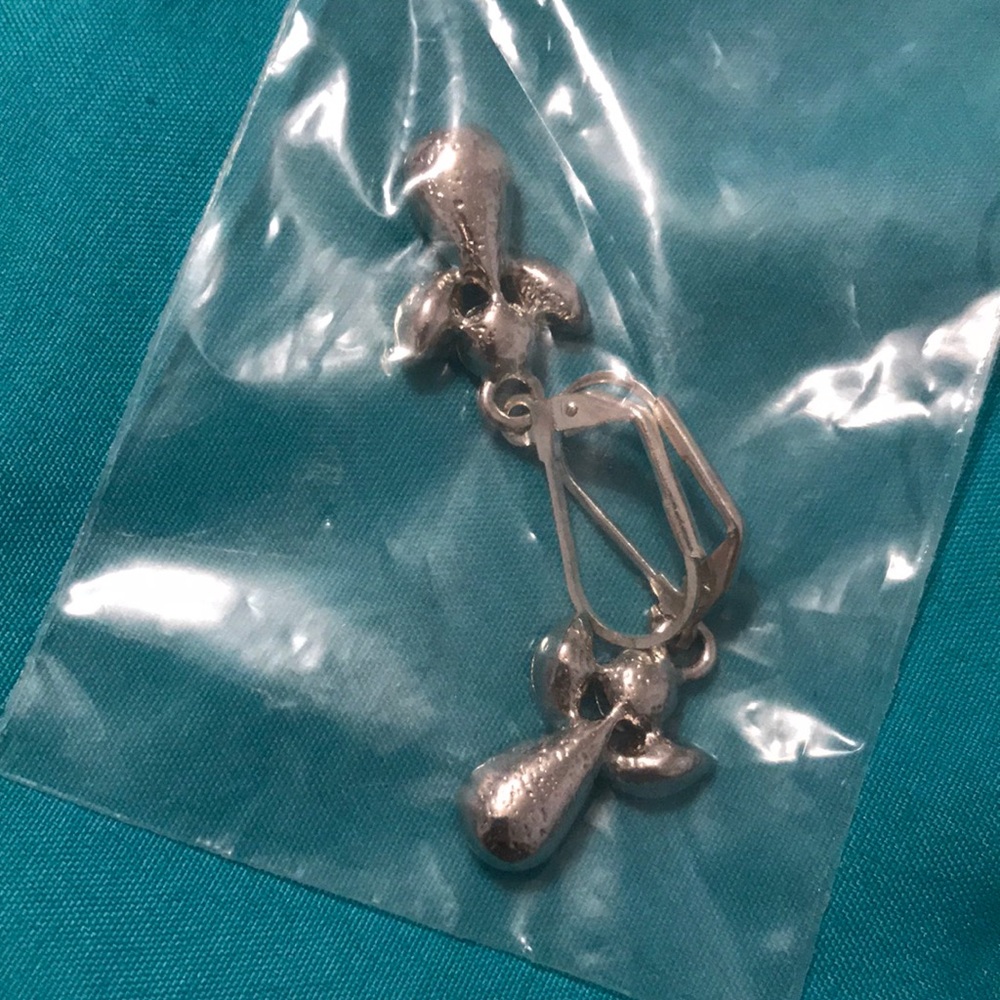 Silver angel earrings